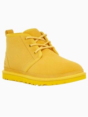 UGG Neumel Canary Yellow Suede Chukka Boots - Women's Size 8